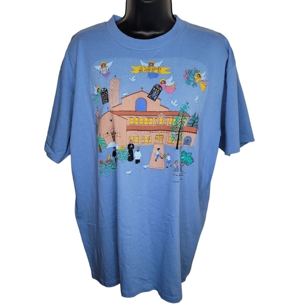 Nancy Lenches "Peter Paul Catholic School" Vintage t-shirt size Large